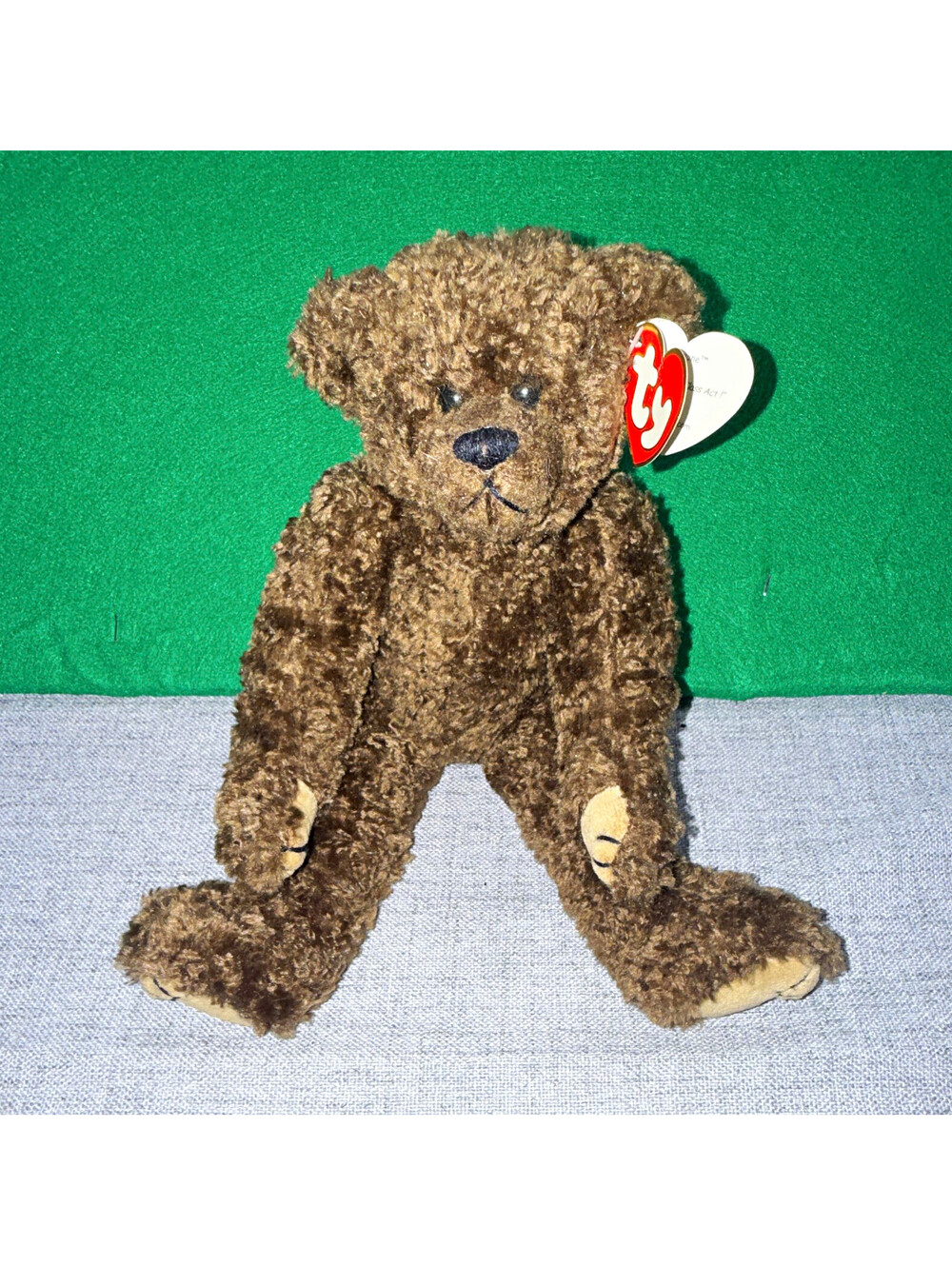 Ty Attic Treasures Tyrone Brown Teddy Bear Plush Beanbag Vintage 1993